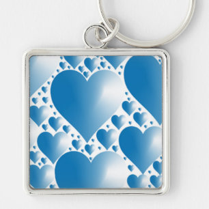 BLUE HEARTS KEY RING