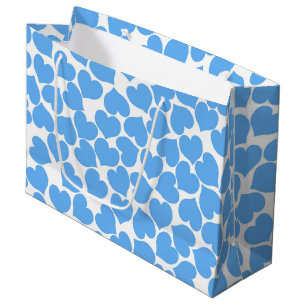 Blue Hearts Large Gift Bag