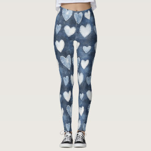 Blue Hearts Leggings