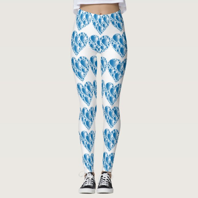 BLUE HEARTS LEGGINGS (Front)