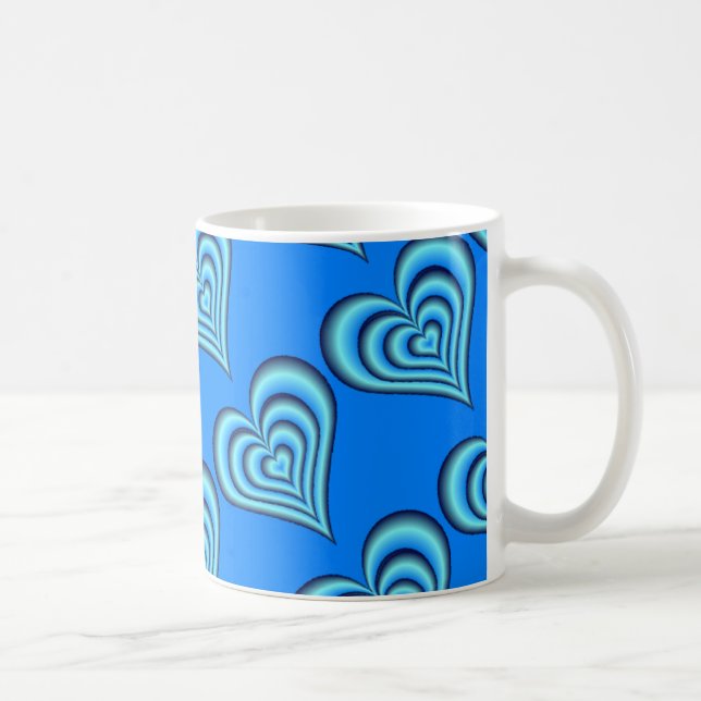 Blue  hearts mug (Right)