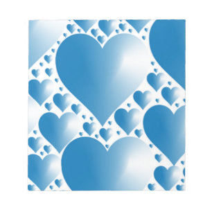 BLUE HEARTS NOTEPAD