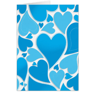 Blue Hearts Pattern