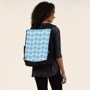 Blue Hearts Pattern, Romantic, Love Backpack