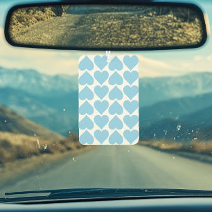 Blue Hearts Pattern, Romantic, Love Car Air Freshener