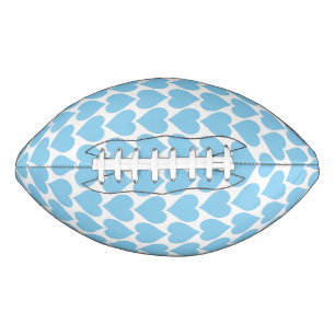 Blue Hearts Pattern, Romantic, Love Football