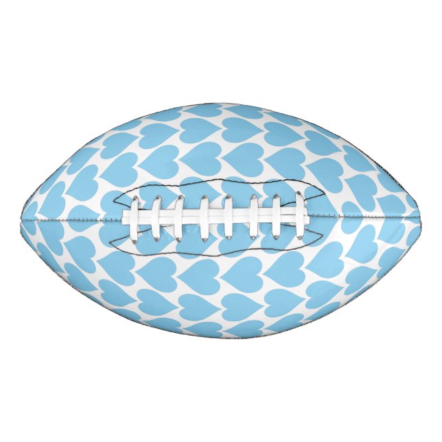 Blue Hearts Pattern, Romantic, Love Football (Front)