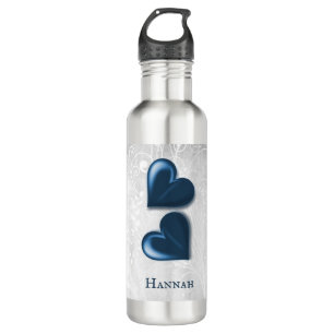 Blue Hearts Personalised 710 Ml Water Bottle