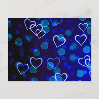 Blue Hearts Postcard