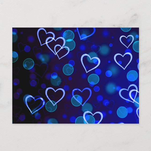 Blue Hearts Postcard (Front)
