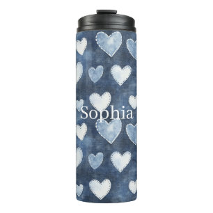 Blue Hearts Thermal Tumbler