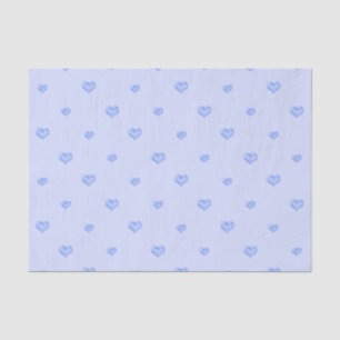 Blue Hearts Tissue Paper