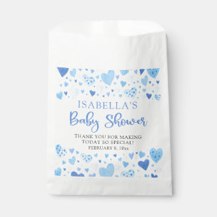 Blue Hearts Valentine Sweetheart Baby Shower Favour Bags