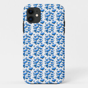 Blue Hearts with Wings Case-Mate iPhone Case