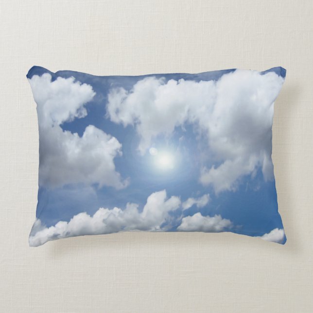 Blue Heaven Clouds + your ideas Decorative Cushion (Front)