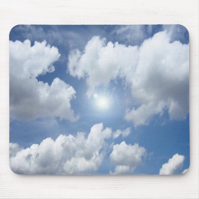 Blue Heaven Clouds + your ideas Mouse Pad (Front)