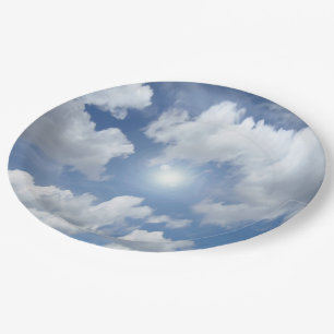 Blue Heaven Clouds + your ideas Paper Plate