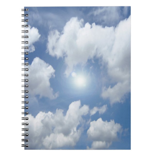 Blue Heaven Clouds + your ideas Spiral Notebook (Front)