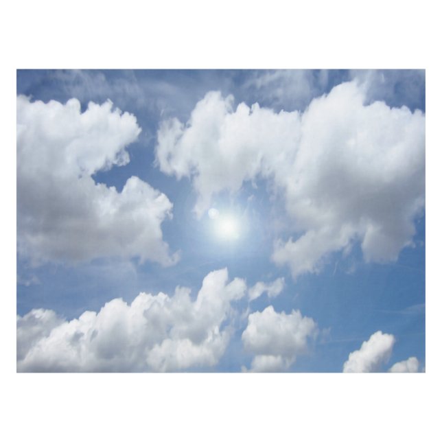 Blue Heaven Clouds + your ideas Tablecloth (Front (Horizontal))