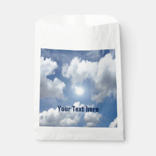 Blue Heaven Clouds + your text & ideas Favour Bags