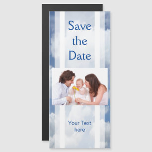 Blue Heaven Clouds + your text & ideas Magnetic Invitation