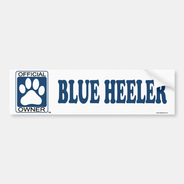 Blue Heeler Blue Bumper Sticker (Front)