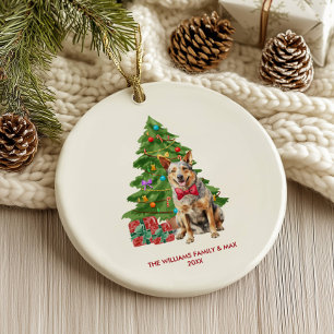 Blue Heeler Christmas Ornament