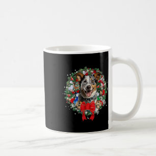 Blue Heeler Christmas Wreath Decoration Xmas Pajam Coffee Mug