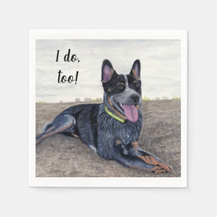 Blue Heeler Cocktail Napkins