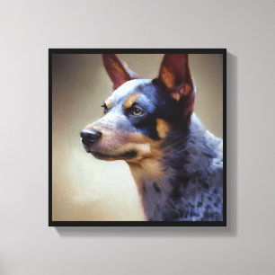 Blue Heeler Dog Canvas Print