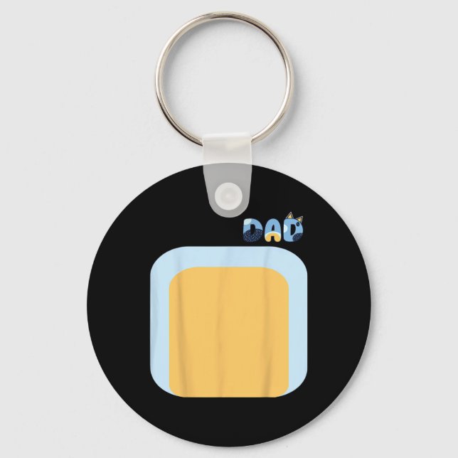 Blue Heeler Dog Dad Matching Family Costumes Diy H Key Ring (Front)