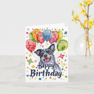 Blue Heeler Folded Greeting Card