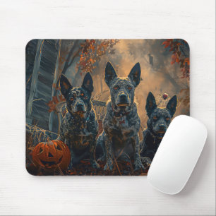 Blue Heeler Halloween Night Doggy Delight Mouse Pad