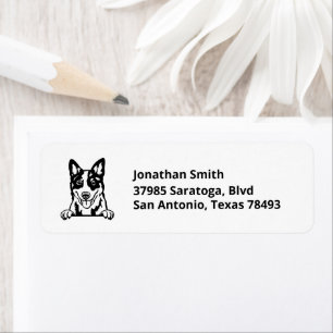 BLUE HEELER Image on Return Address