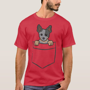 Blue Heeler In a Pocket Australian Cattle Dog T-Shirt