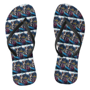 Blue Heeler on a Paddle: A Scenic Adventure Jandals