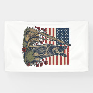 Blue Heeler Patriotic Memorial Vintage Engraving S Banner