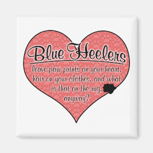 Blue Heeler Paw Prints Dog Humour Magnet