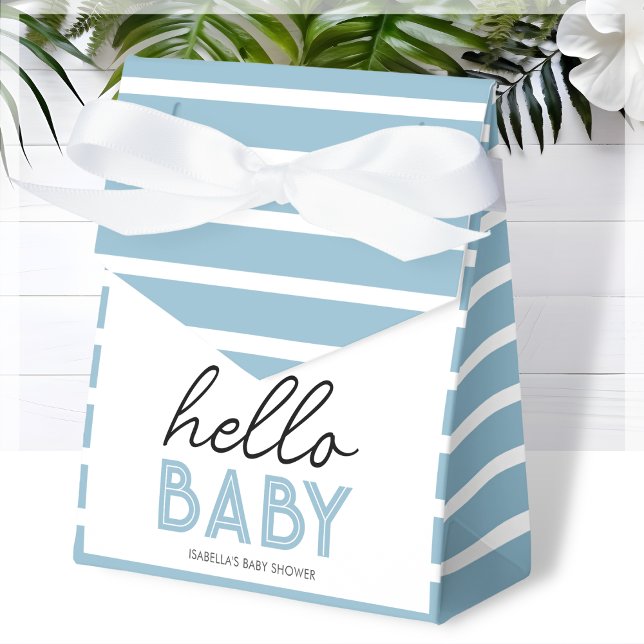 Blue Hello Baby | Baby Shower  Favour Box (Creator Uploaded)