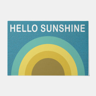Blue Hello Sunshine Doormat, Housewarming  Doormat