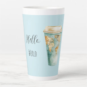 Blue Hello World Coffee Cup