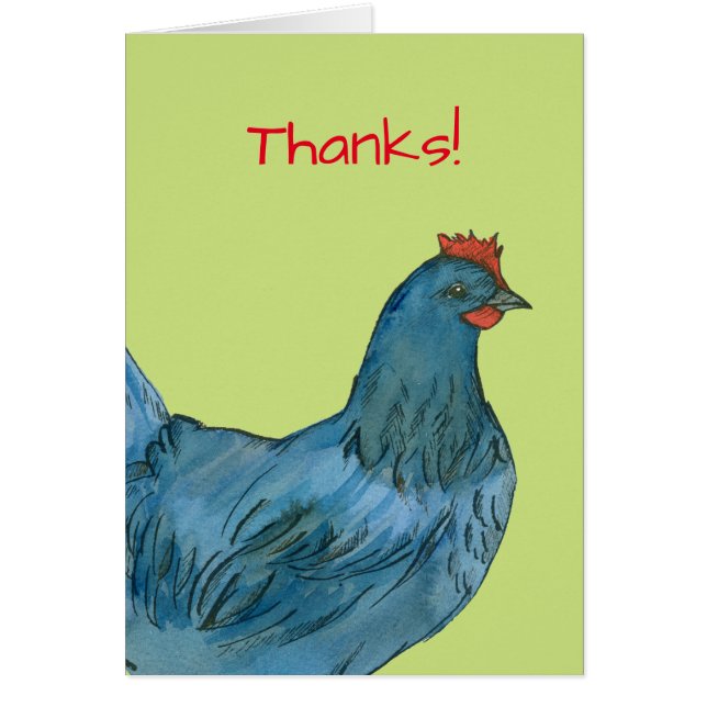 Blue Hen Chicken Eggs Thank You (Front)
