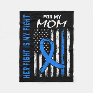 Blue Her Fight Is My Fight Diabetes Awareness Shir Fleece Blanket