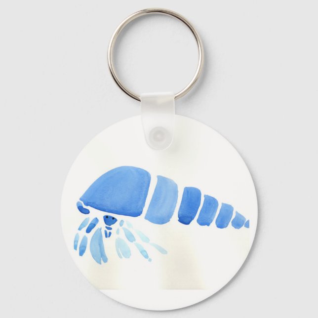 Blue Hermit Crab Key Ring (Front)