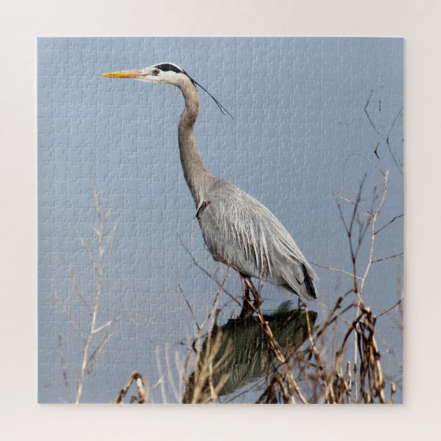 Blue Heron and Fern Hill Wetlands Jigsaw Puzzle (Vertical)