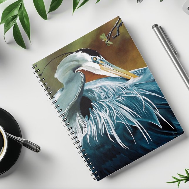 Blue Heron Bird  Spiral Notebook (Creator Uploaded)