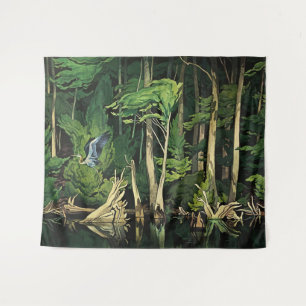 Blue Heron Canadian Painting by A J Casson Tapestry