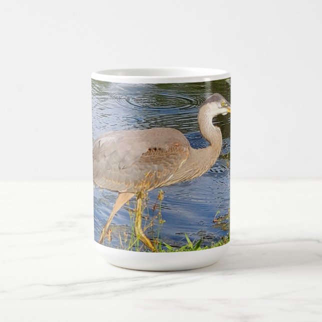 Blue heron coffee mug (Center)