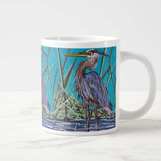 Blue Heron Coffee Mug (Right)