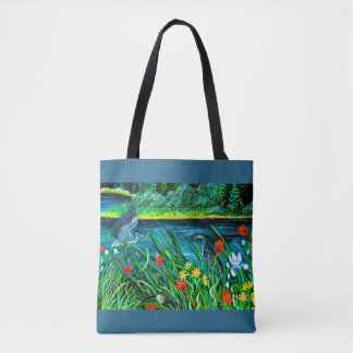 Blue Heron Couple Tote Bag